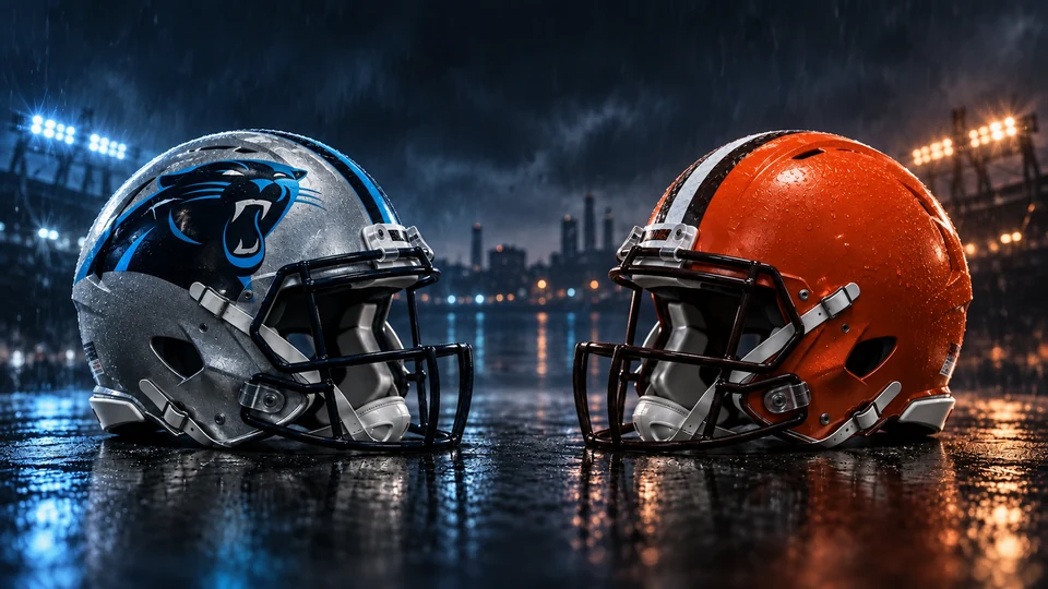 Carolina Panthers at Cleveland Browns matchup artwork