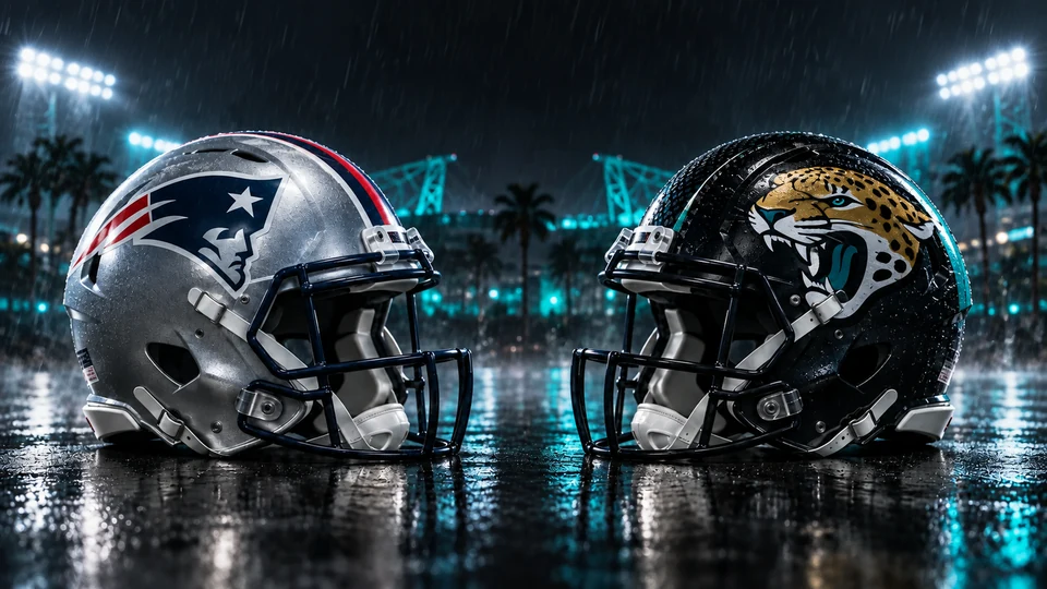 New England Patriots at Jacksonville Jaguars matchup artwork