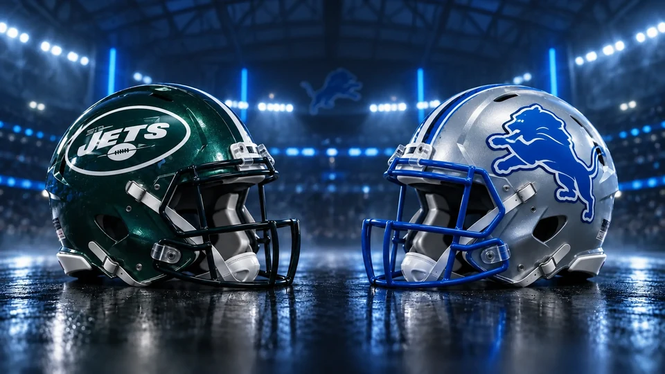 New York Jets at Detroit Lions matchup artwork